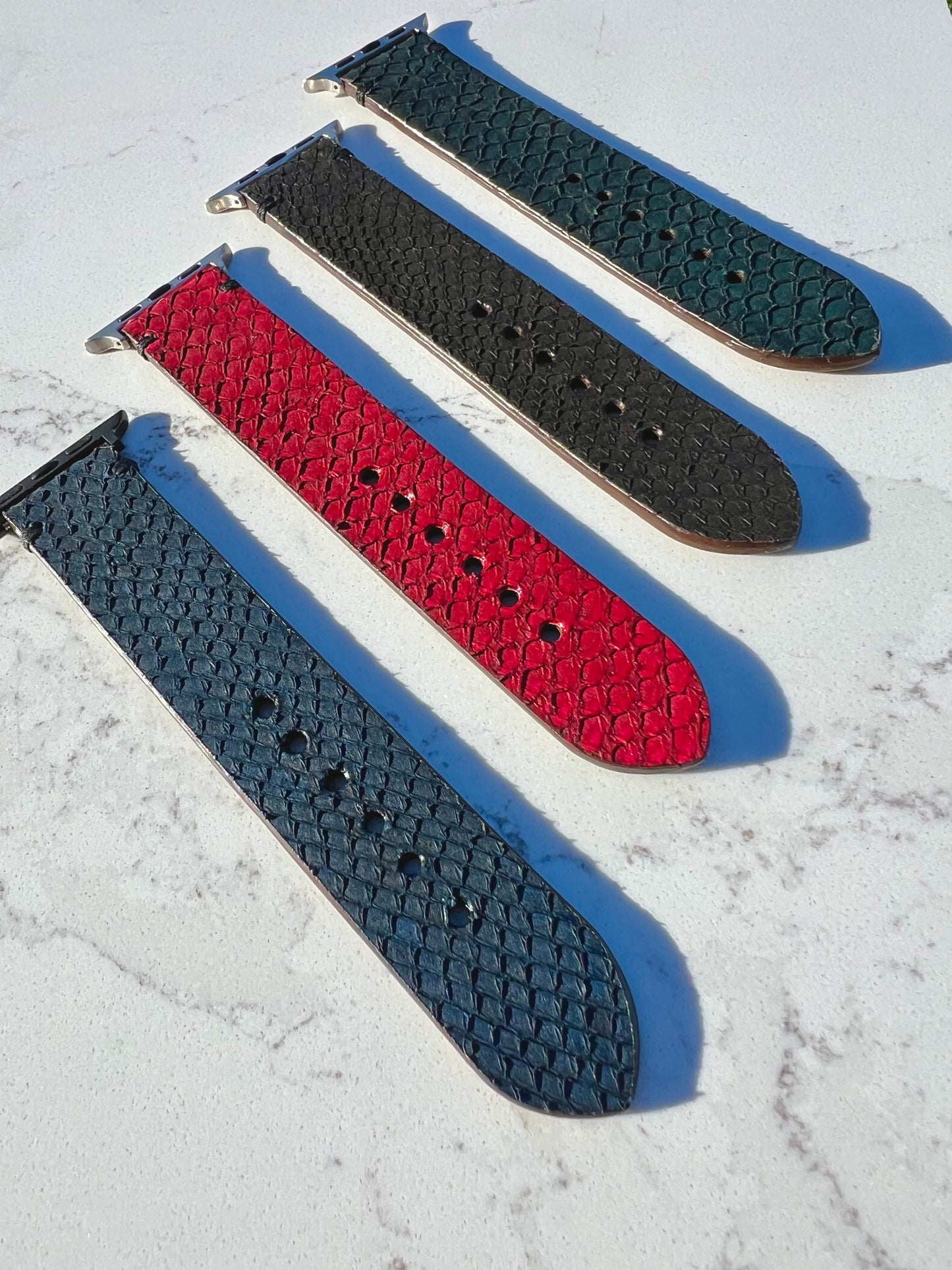 Fish Leather Watch Band