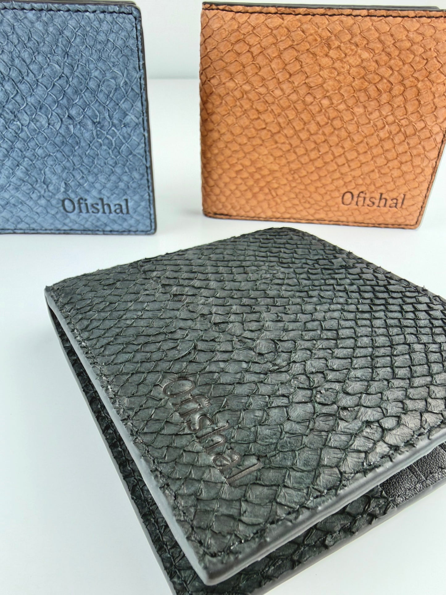 Fish Leather Bifold Wallet