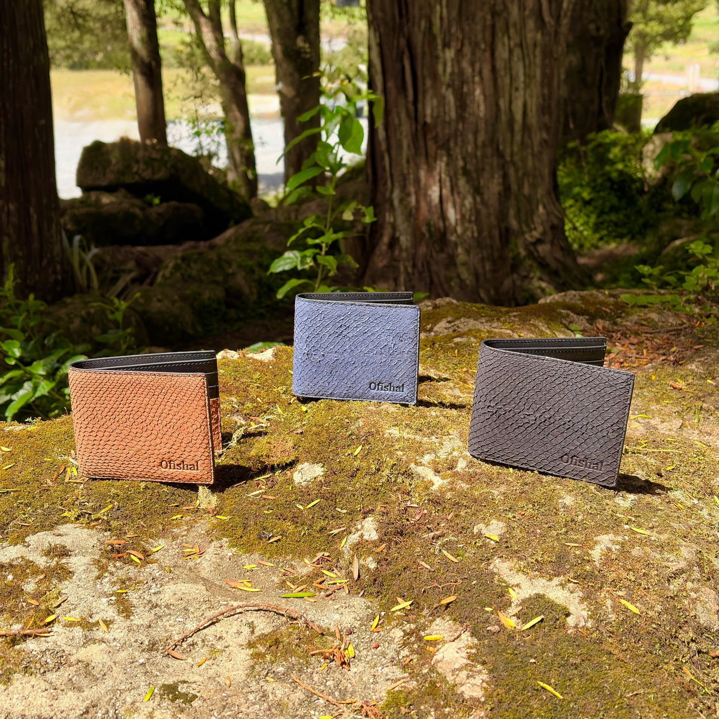Fish Leather Bifold Wallet